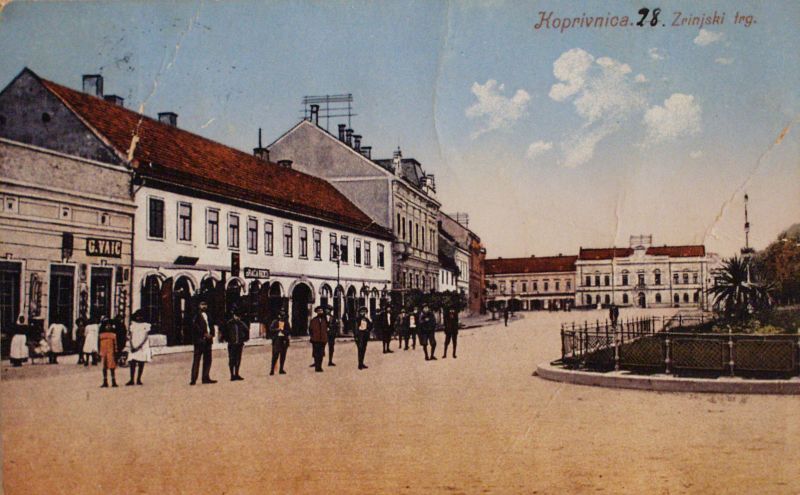 Stari Zrinski trg / Iz zbirke razglednica Muzeja grada Koprivnice
