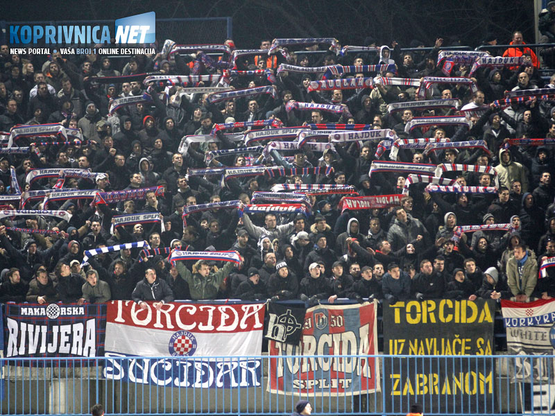 Torcida je pružila veliku podršku igračima Hajduka // Foto: Koprivnica.net