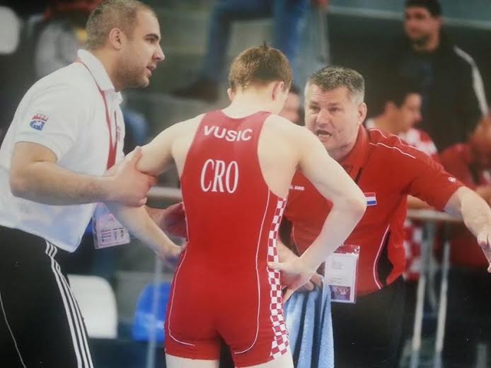 Filip Vusić i trener Miroslav Mihalec // Foto: HK Podravka