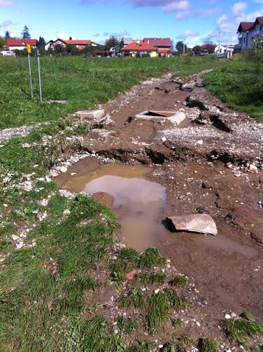 Posljedice vodene bujice u Vinogradskoj ulici u Koprivnici
