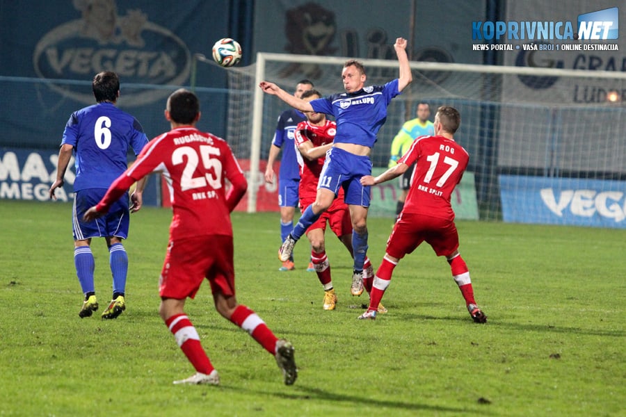 Detalj s utakmice Slavena Belupa i Splita u Koprivnici 7. studenog 2014.