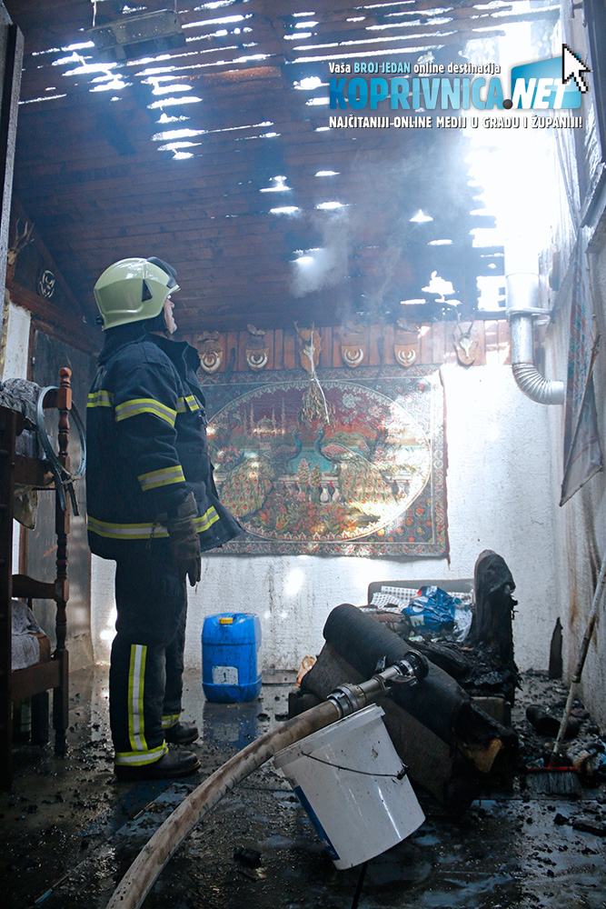 Unutrašnjost klijeti koju je zahvatio požar // Foto: Mario Kos