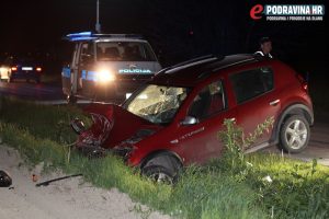 Prometna nesreća - cesta Koprivnica Peteranec // Foto: Ivan Brkić
