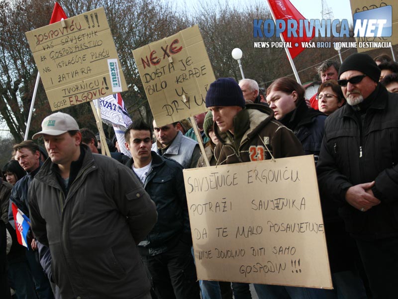Na prosvjedu je bilo stotinjak radnika Bilokalnik Drva / arhiva / Foto: Ivan Brkić