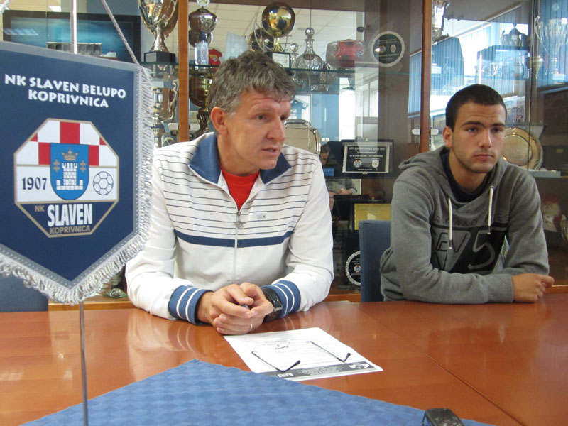 Pavo Crnac i Dario Čanađija na konferenciji za novinare uoči utakmice s Interom