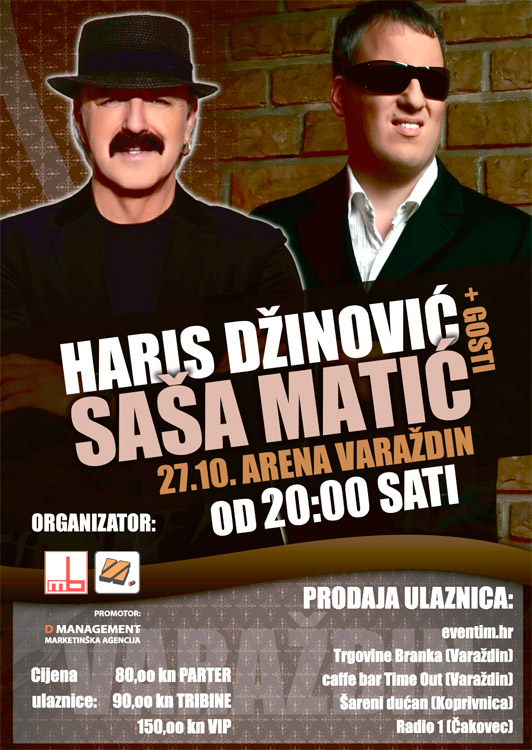 Haris Džinović i Saša Matić uskoro u Areni Varaždin