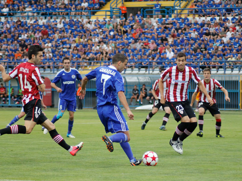 Dario Čanađija snimljen na utakmici s Athletic Bilbaom // Foto: Robert Šoštarić