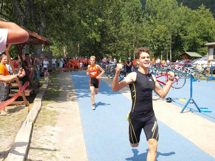 Denis Pleše na cilju utrke u Fužinama