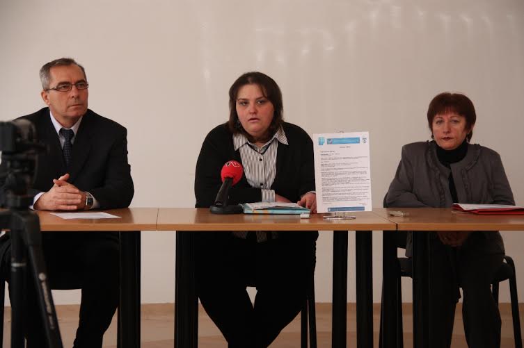 Konferencija za novinare udruge Bolje sutra: Božidar Vrabelj, Renata Glavica i Marija Mraz