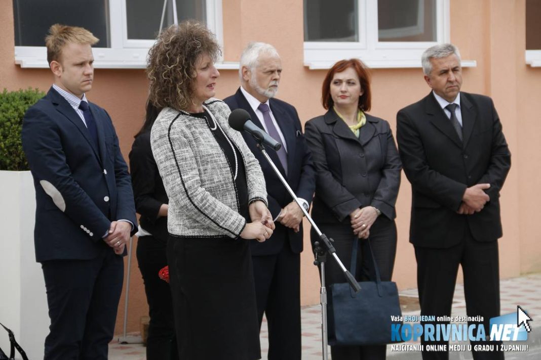 Predsjednica Uprave Komunalca Maja Hleb prilikom svečanog otvorenja nove zgrade Komunalnog sektora // Foto: Mario Kos
