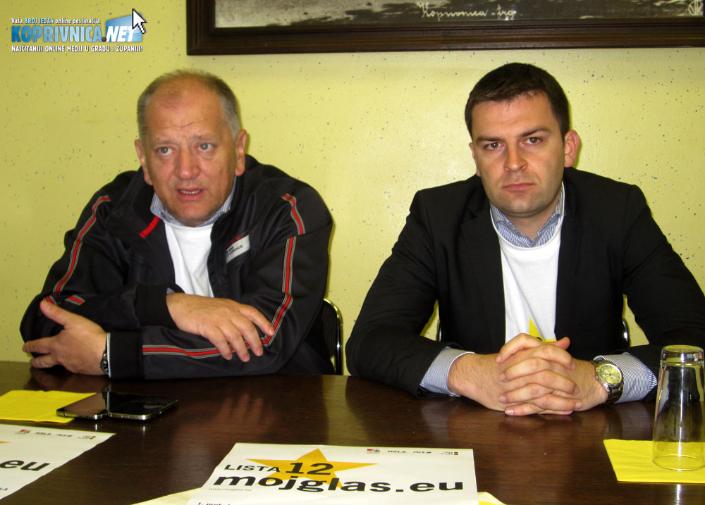 Dr. Nikica Gabrić i Dario Hrebak na konferenciji za novinare u Koprivnici // Foto: Koprivnica.net