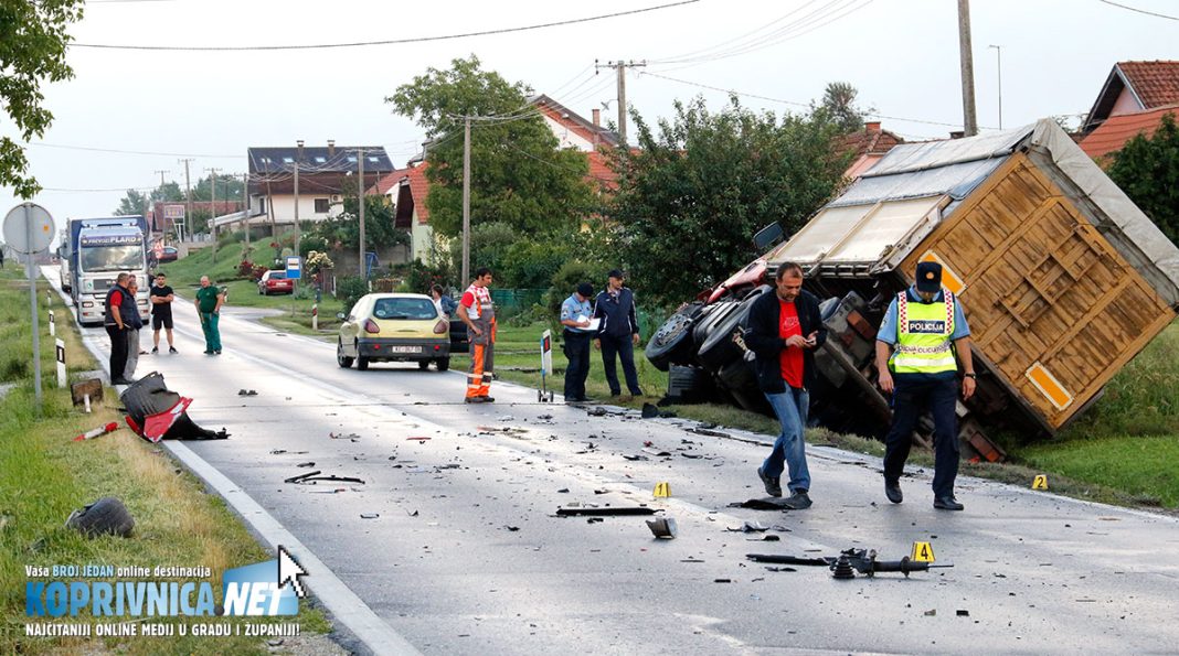 Očevid prometne nesreće u Glogovcu // Foto: Mario Kos