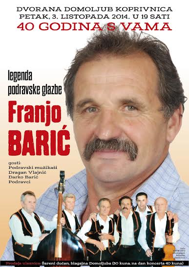 Franjo Barić održat će prvi samostalni koncert