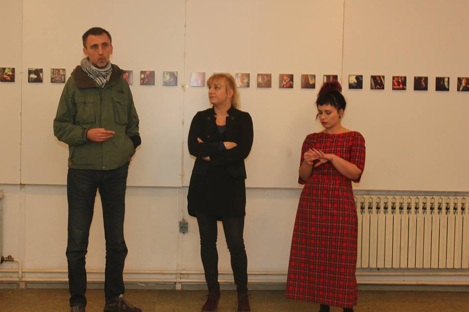 Igor Kuduz, Tanja Špoljar i Maša Zamljačanec na otvorenju izložbe