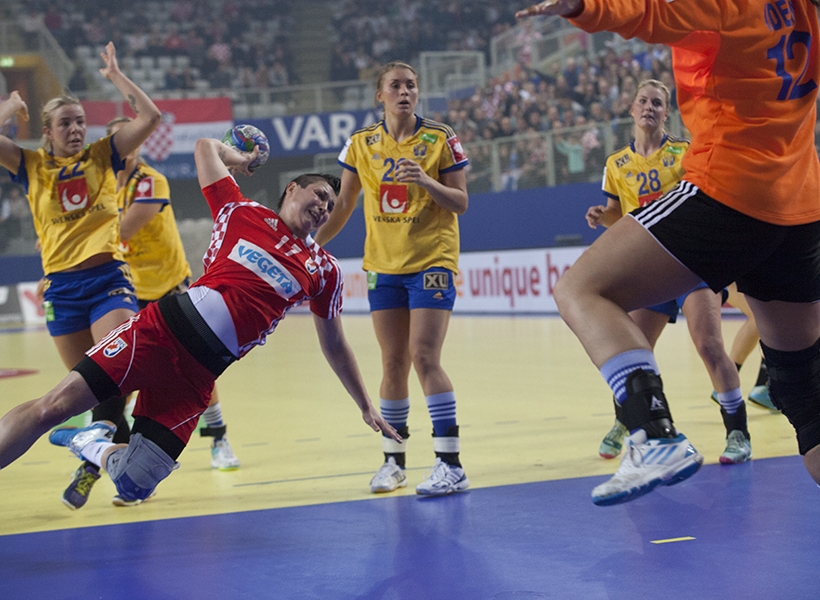 Katarina Ježić bila je jedna od rijetkih svijetlih točaka Hrvatske na utakmici sa Švedskom // Foto: HRS