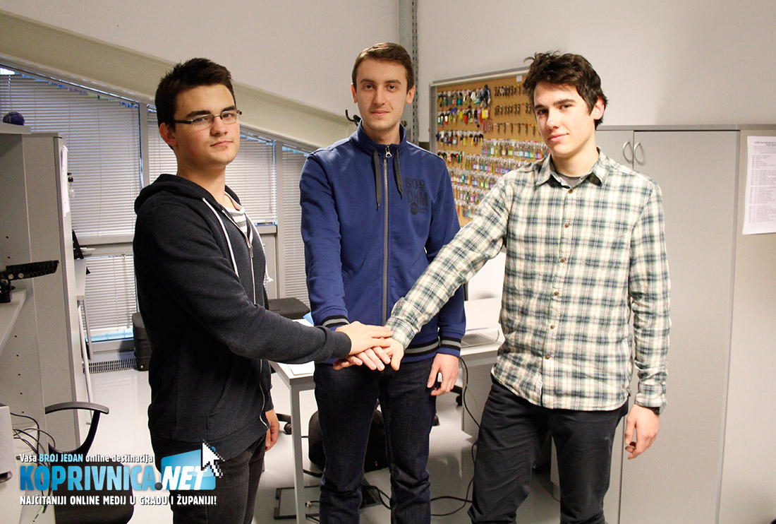 Karlo, Ivan i Matej za ime svog složnog tima odabrali su Gjimeri // foto: Zvonimir Markač
