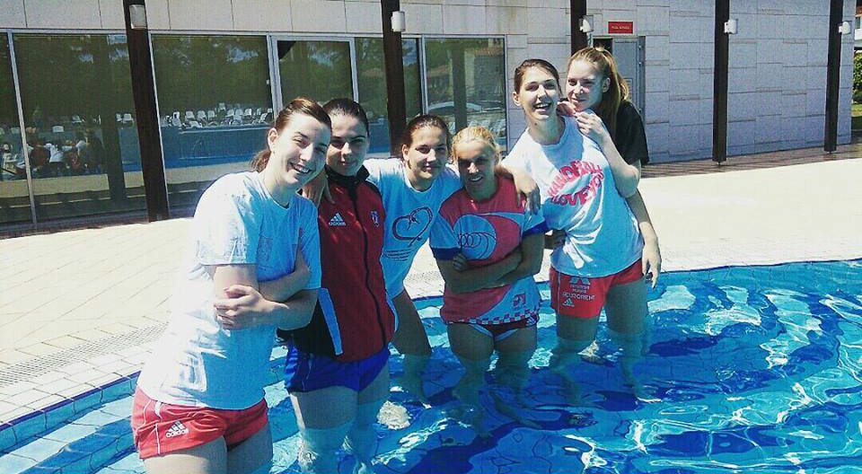 Hrvatske reprezentativke isprobale su bazen u umaškom hotelu // Foto: HRS