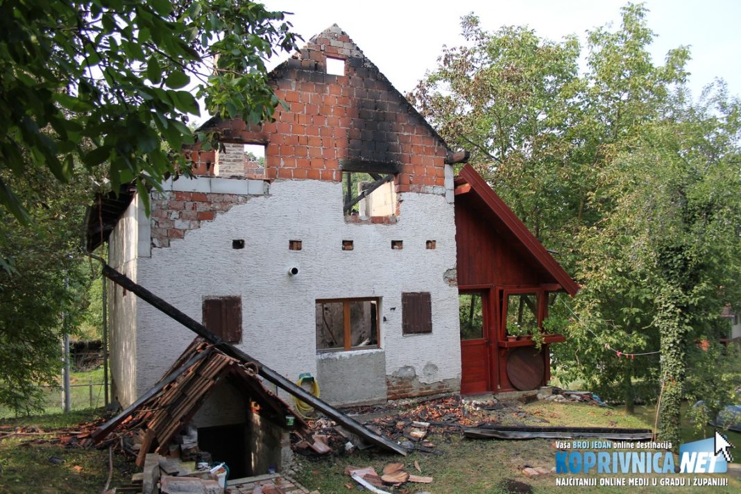 Kuća u Kunovec Bregu koja je izgorjela u požaru // Foto: Koprivnica.net