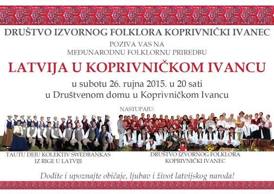 Pozivnica za međunarodnu folklornu priredbu u Koprivničkom Ivancu // Foto: DIF Koprivnički Ivanec