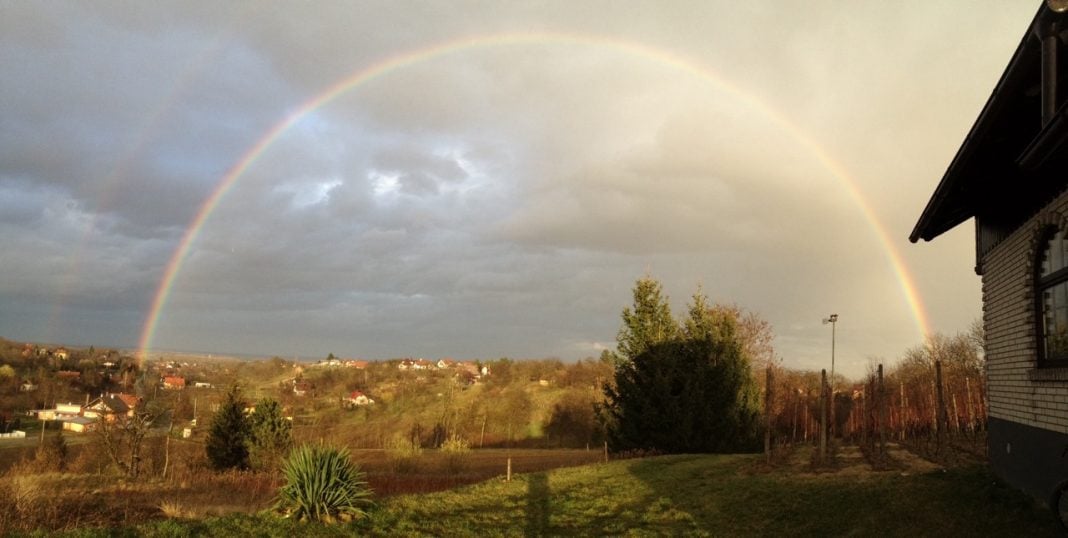 Duga iznad Koprivnice // Foto: Karla Samošćanec (čitateljica)