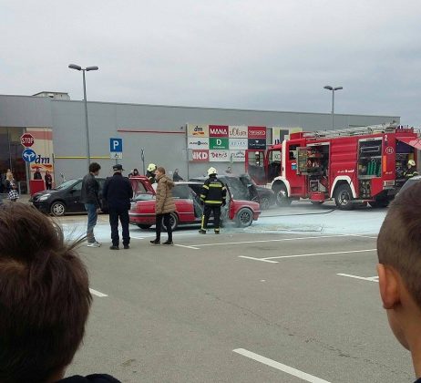 Auto izgorio na parkiralištu Trgovačkog centra Koprivnica