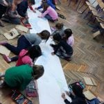 Djeca u školi u Hlebinama crtaju stanište bregunice