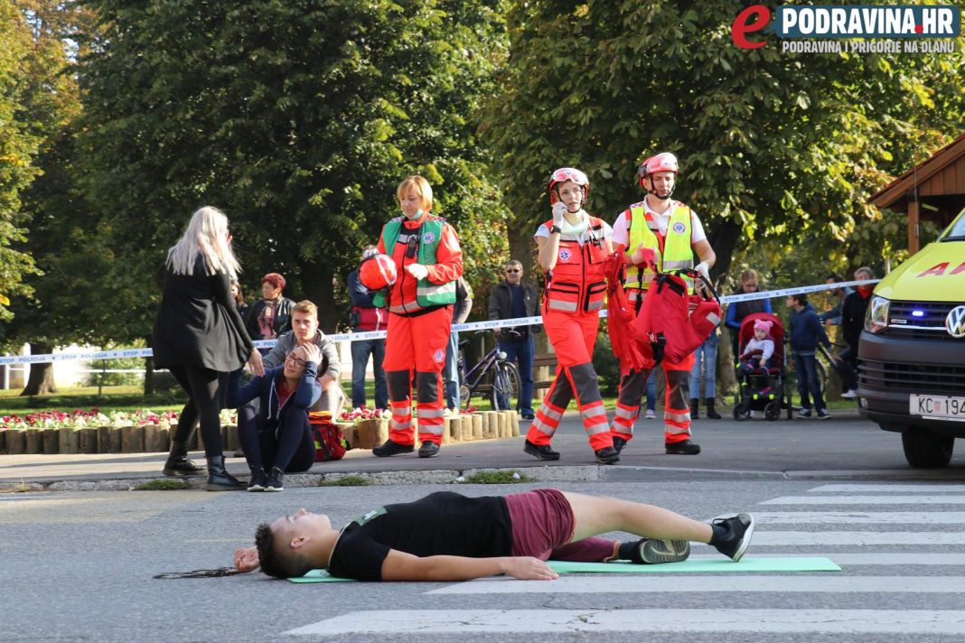 Simulacija masovne nesreće u Đurđevcu // Foto: Matija Gudlin