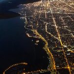 Pogled na Chicago iz aviona e