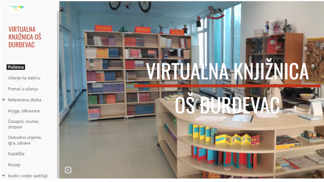 Virtualna knjižnica OŠ Đurđevac naslovna