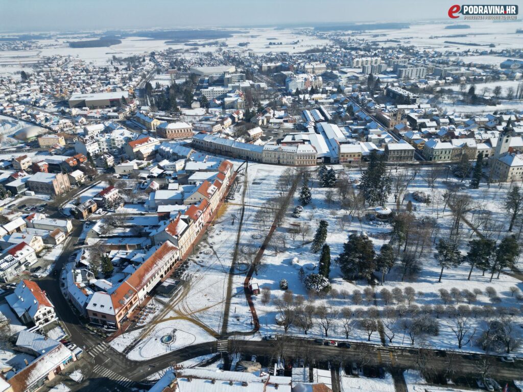 Zimska Koprivnica iz zraka