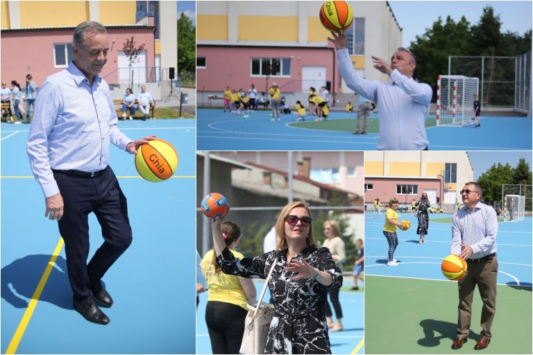 FOTO/VIDEO Podravski političari pokazali zavidne sportske sposobnosti, župan oduševio mališane tehniciranjem